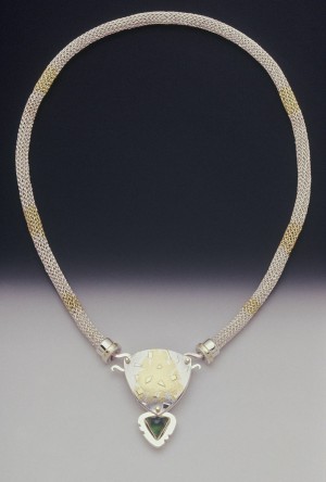 Sterling, 18K, 24K & Tourmaline Necklace