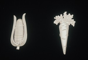 Cabinet Knobs, Corn & Carrot: Sterling