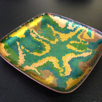 Enameled Bowl Mosaic: Copper & Glass