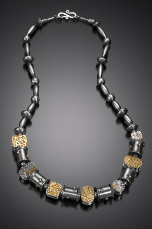 18K & Sterling Reversible Bead Necklace