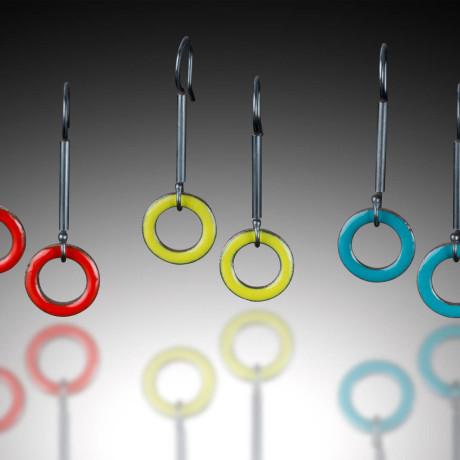 Enamel Circle Earrings